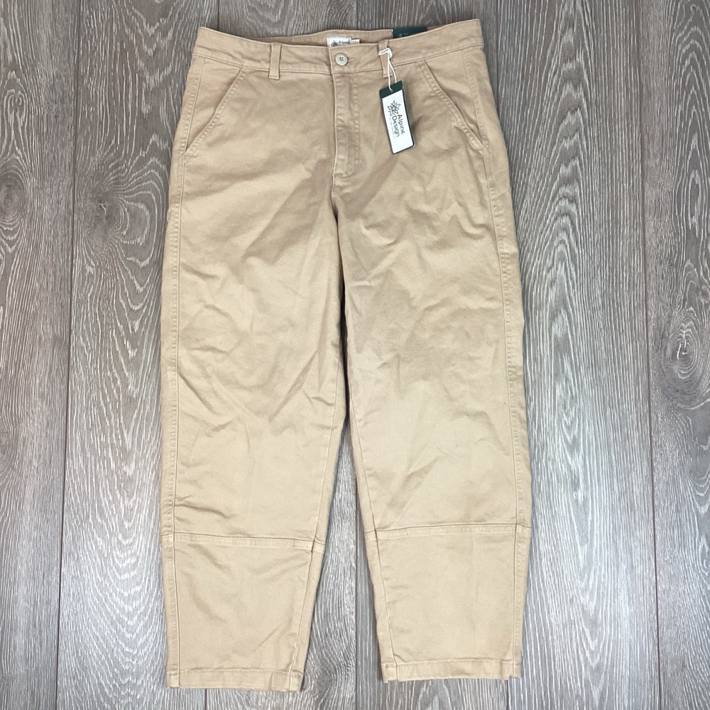 Alpine Design Barrel Pant Women's 10 Sahara Sand Brown Khaki NEW High Rise Ankle - Picture 2 of 8